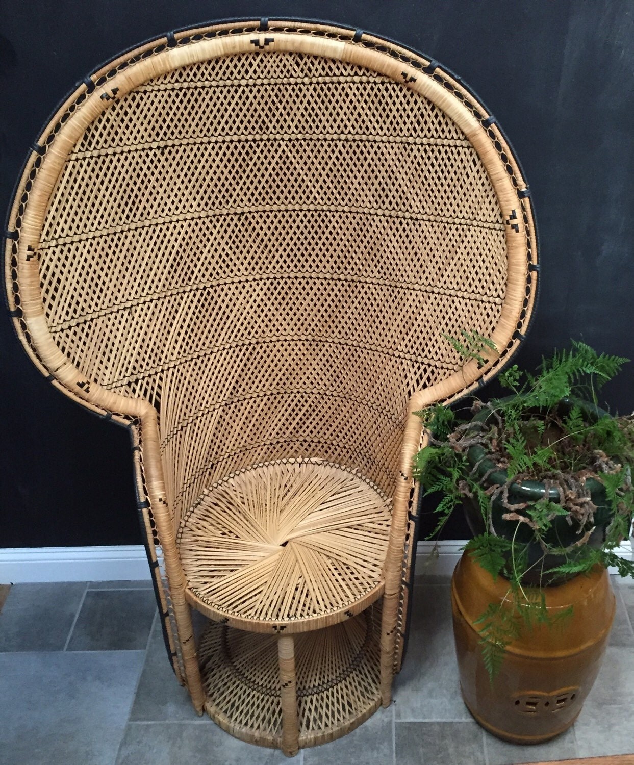 Vintage Peacock Chair Haute Juice