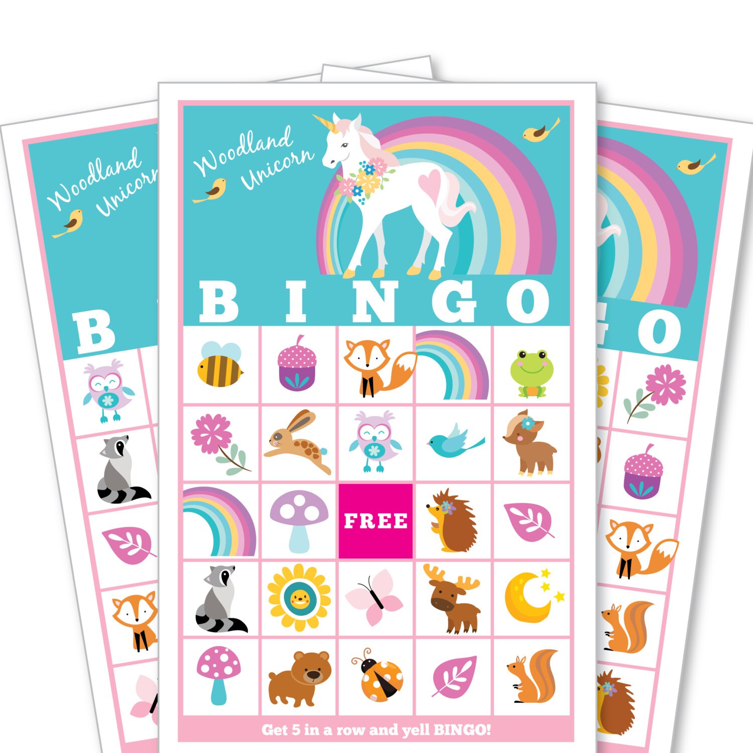 free printable unicorn bingo game  free unicorn printable activities