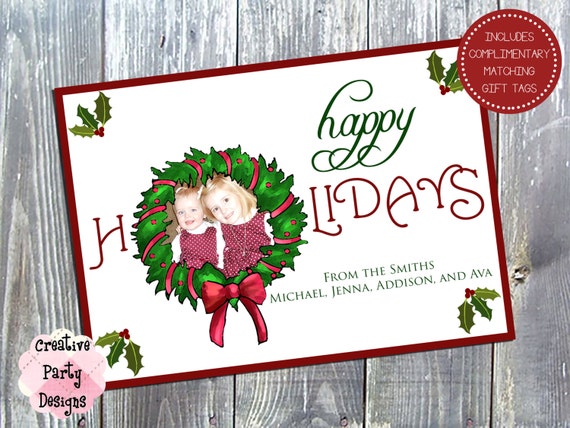 Items similar to Photo Holiday Card - Photo Christmas Card - Happy Holidays - Merry Christmas