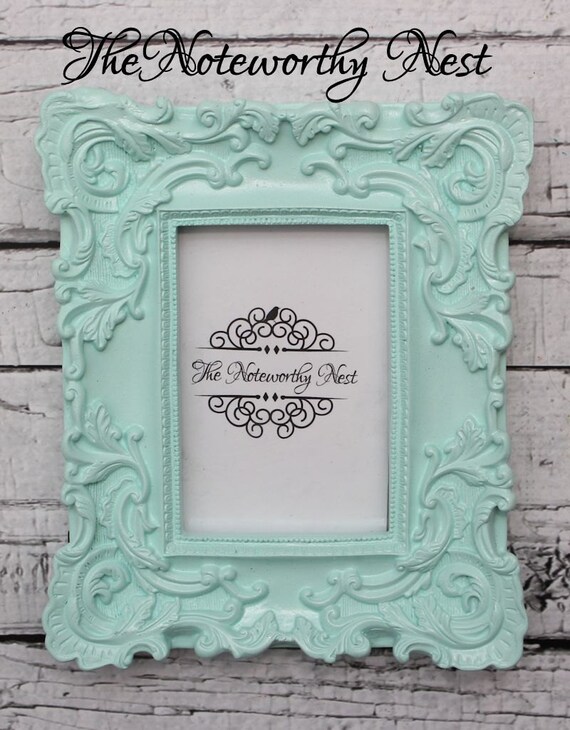 Mint green ornate frame // Mint frame //Mint by TheNoteworthyNest