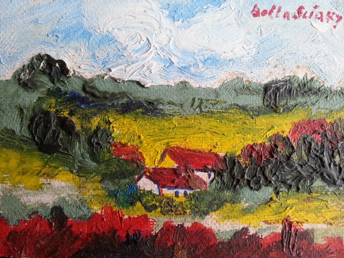 Miniature Landscape oil painting original hand made by MyZaksArt
