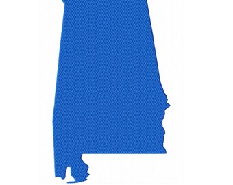 USA State Alabama Fill Machine Embroidery DESIGN NO. 353
