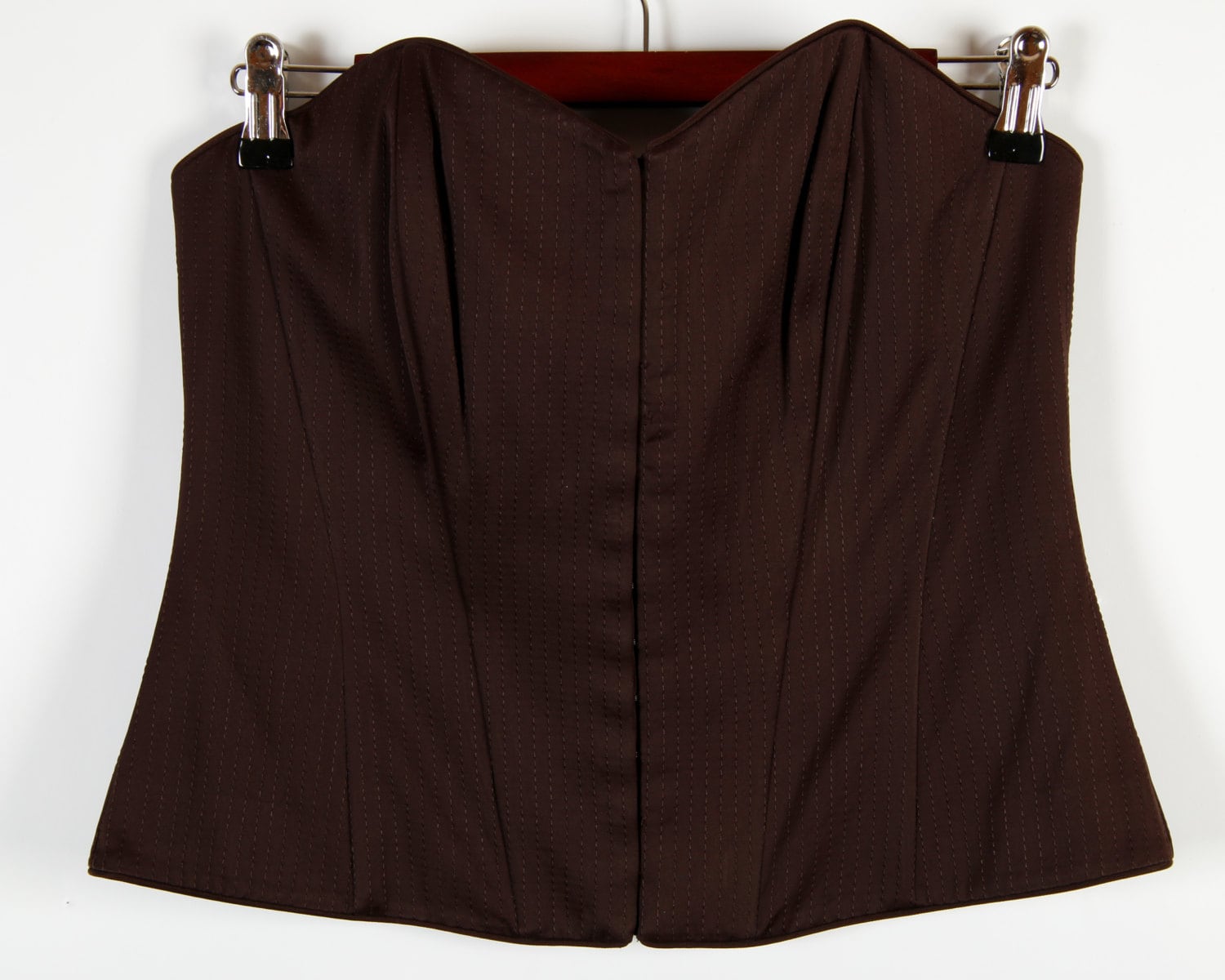 Dark Brown Corset Prom Party Dress Bodice Strapless Pin Up