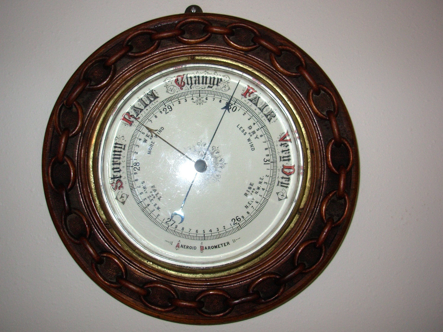 Vintage Antique Aneroid Barometer