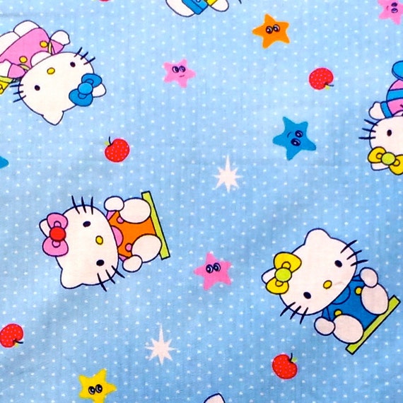 Hello Kitty cartoon fabric gift wrap 100 by FabricGiftWraps