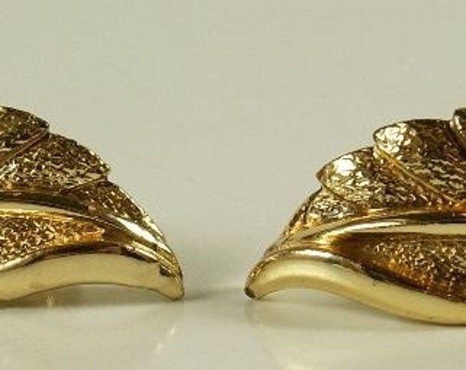 Storewide 25% Off SALE Beautiful Vintage Coro Signed French Back Earrings Finished in a Lovely Gold Design