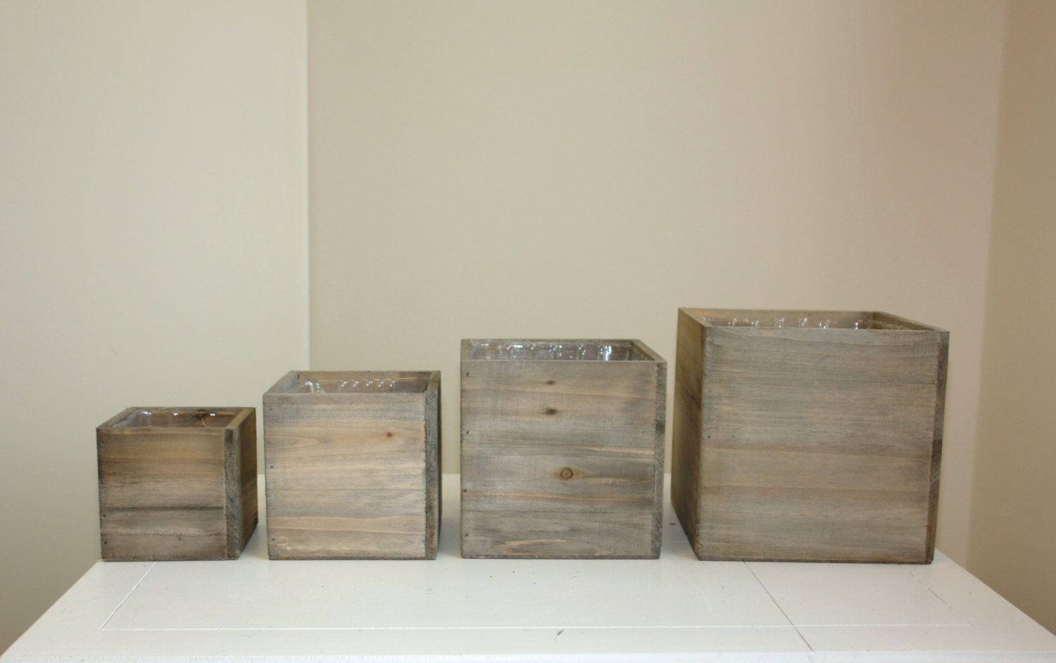 wood vases wood boxes square wooden boxes by LadyBirch on Etsy