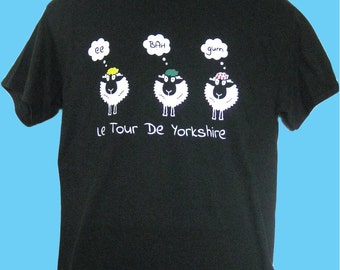 New Cycling Le Tour De Yorkshire / Sheep / 'ee BAH gum' Inspired T Shirt Top Mens ~ Funny