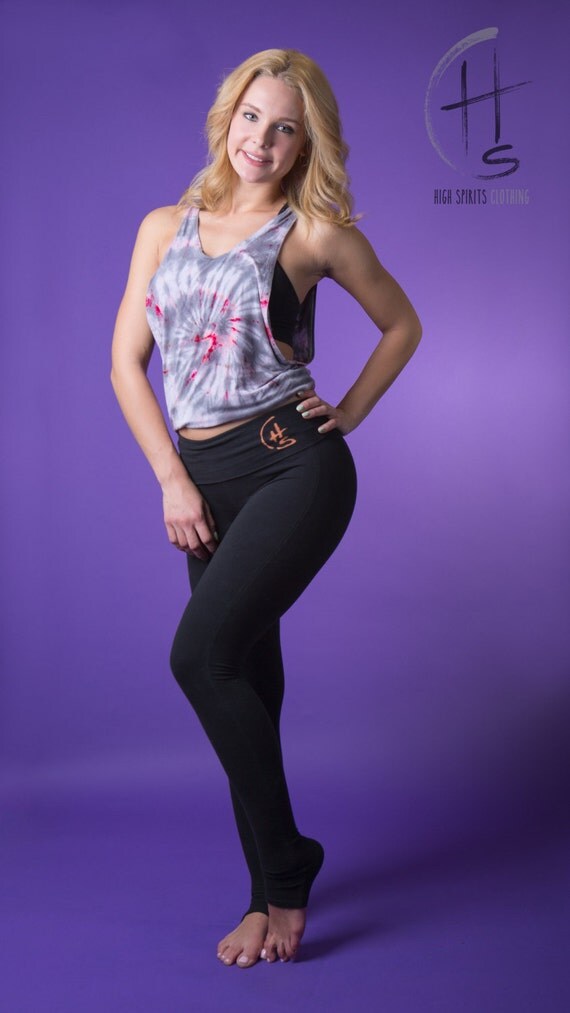 The Logo Yoga Legging by HighSpiritsClothing on Etsy