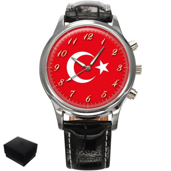 Turkey Turkish Flag Gents Mens Wrist Watch Gift