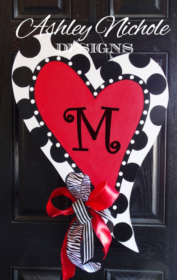 Heart Door Hanger, Valentine Heart Door Decor, Valentine ...