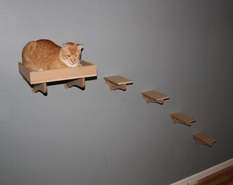 Cat Shelves for Hanging on the Wall - 5 Piece Set - Reaches up to 5 ...