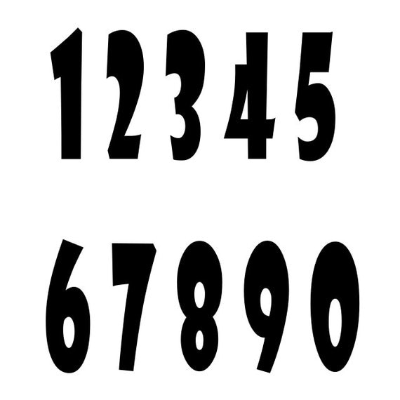 Items similar to Number Stencil - 0 to 9 6 sizes - Stencils in Reuasble ...