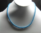 Turquoise Necklace 925 Silver Blue Color Natural Gemstone December Birthstone+Certificate Valentines Gift