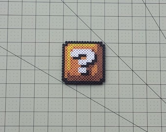 Items similar to Super Mario Mystery Block - Perler Bead Necklace on Etsy