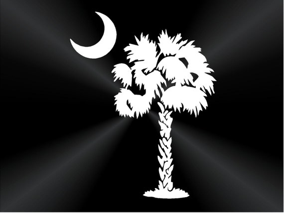 Palmetto Tree Decal SC Palm Tree Decal Car Window by TruLineDecals
