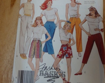 Vintage McCall's #3133 Misses' Pants and Shorts Size Tailles 10-12-14 Pattern Cut/Complete