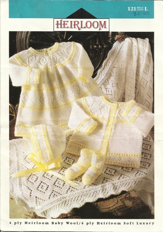 PDF Heirloom Knitting Pattern 4Ply / Fingering by AussieMaria