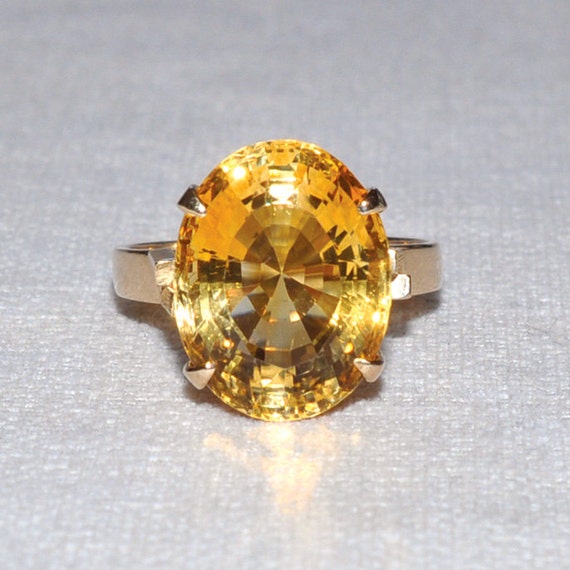 Oval Citrine Cocktail Ring