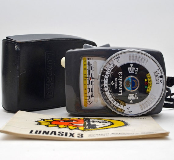 Vintage Gossen Lunasix 3 Light Meter with Leather Case by vtgwoo