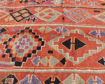 Antique Handmade 1960s Ait Bou Ichaouen Rug, Unique+Authentic Moroccan Rug