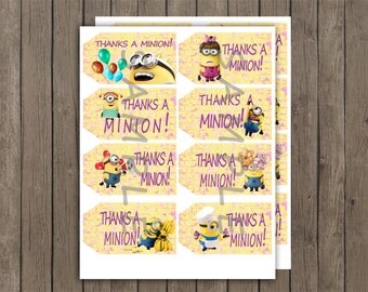 Items similar to Printable Tag Gift Minions on Etsy