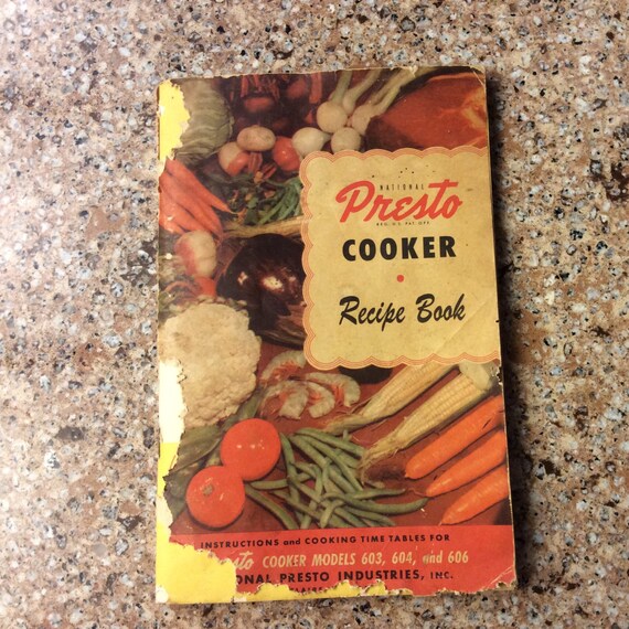 Presto Cooker Recipe Book Vintage 1953 Pressure Cooker 128