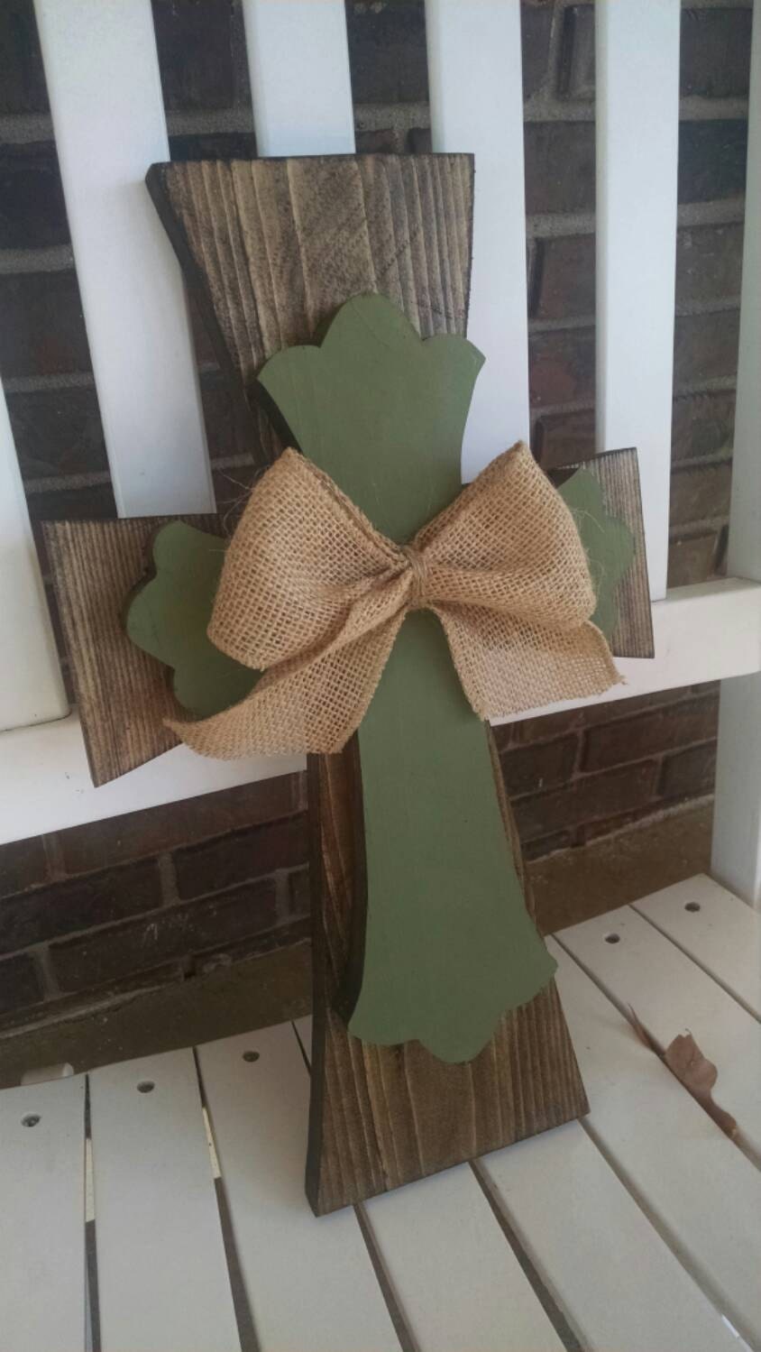 Wall Hanging Stacked Crosses by SouthernSassyfras on Etsy