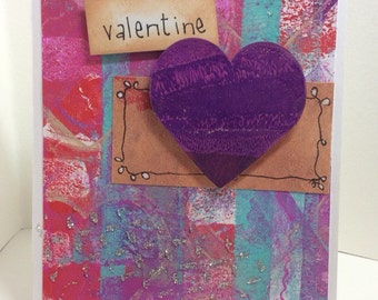 Painted heart Valentine card