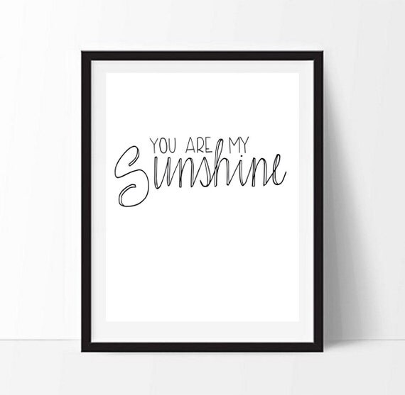 You are My Sunshine Kids Classroom Playroom Print by MenaMoona
