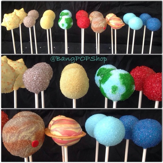 18 Solar System Cake Pops Cake Pops by HazelBasilDesserts