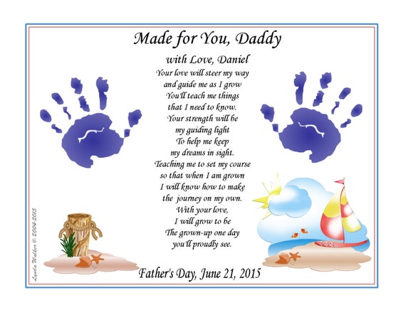 guide my way daddy 8 x 10 personalized poem print baby