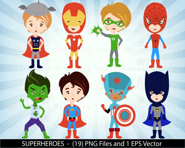 superhero clipart etsy - photo #28