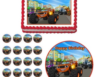 SALE Blaze and the Monster Machines Edible Birthday Party Cake ...