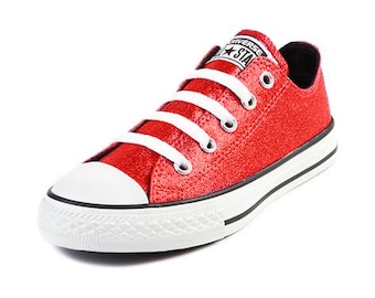 Converse custom converse all star converse red converse shoes canvas shoes bling converse glitter converse custom shoes high top low top