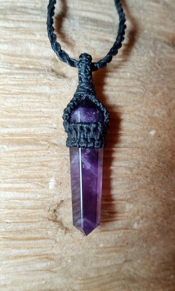 Amethyst Crystal Necklace / Healing Stones and Crystals