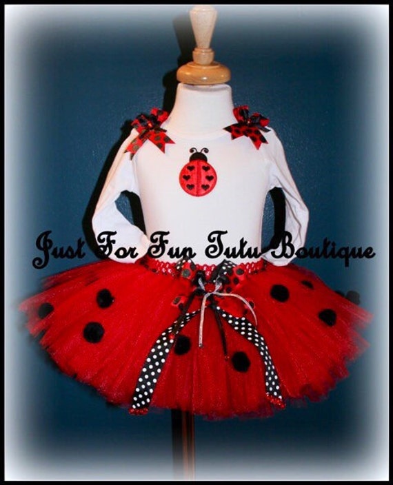 Lady Bug tutu baby girl tutu lady bug outfit by Justforfuntutu