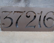 Metal Metal House Address  Number, numbers Number, Art, vintage House   iron Door house Number,