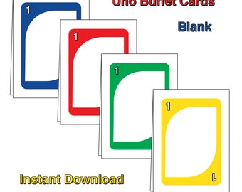 Blank Uno Card White Gold.