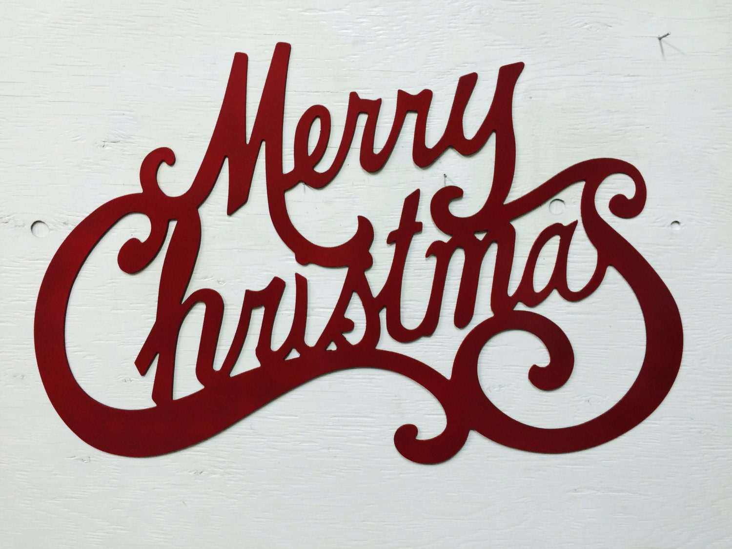 Metal Merry Christmas Sign 24 x 15.5