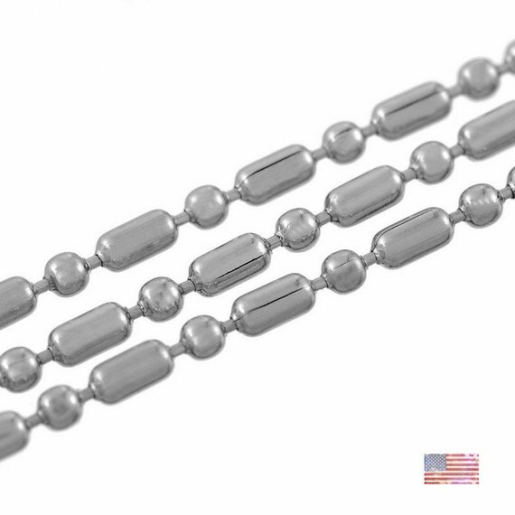 2m 6.56ft Wholesale Stainless Steel Ball Bar Chain by SmallPacks