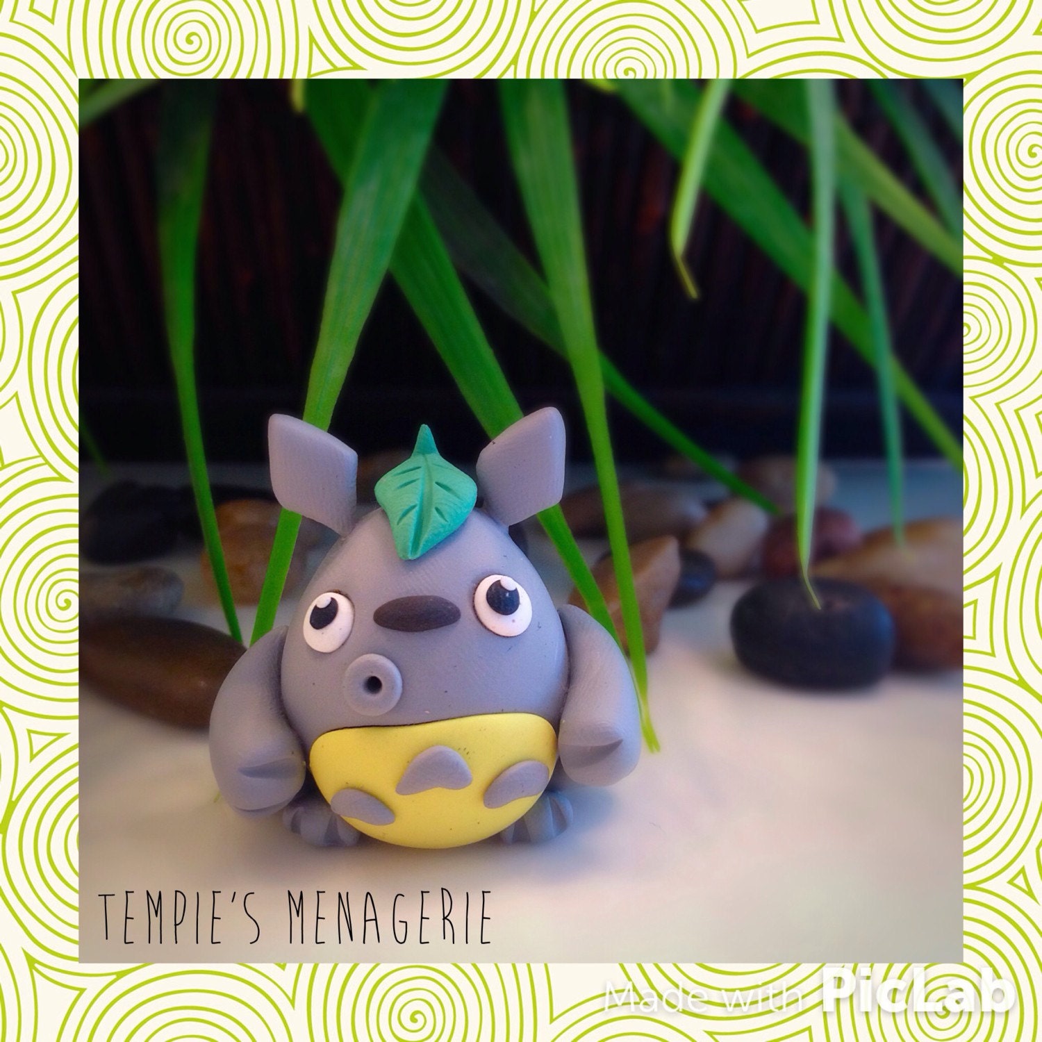 Handmade Polymer Clay Totoro figurine 2 by by WhisperFillies
