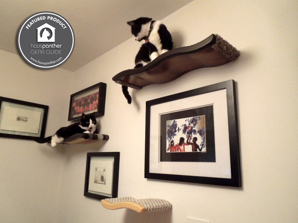 Floating Cat Shelves 3 Perch Combo by KascadeDesigns on Etsy