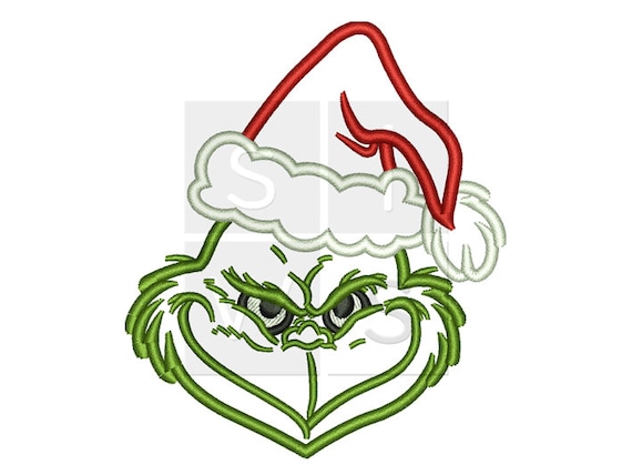 christmas grinch applique Design for Embroidery by OrigamiApplique