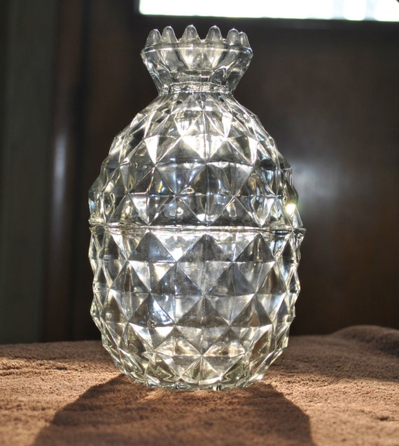 Fostoria American RARE Pineapple Crystal Clear Glass by