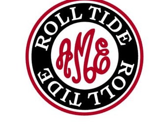 Alabama Roll Tide monogram instant download cut file - SVG DXF EPS ps studio3 studio (monogram font sold separately)