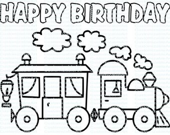 Choo+Choo+Train+Coloring+Pages Choo Choo Train Birthday Party Prin tables Train Birthday Party Favor ...