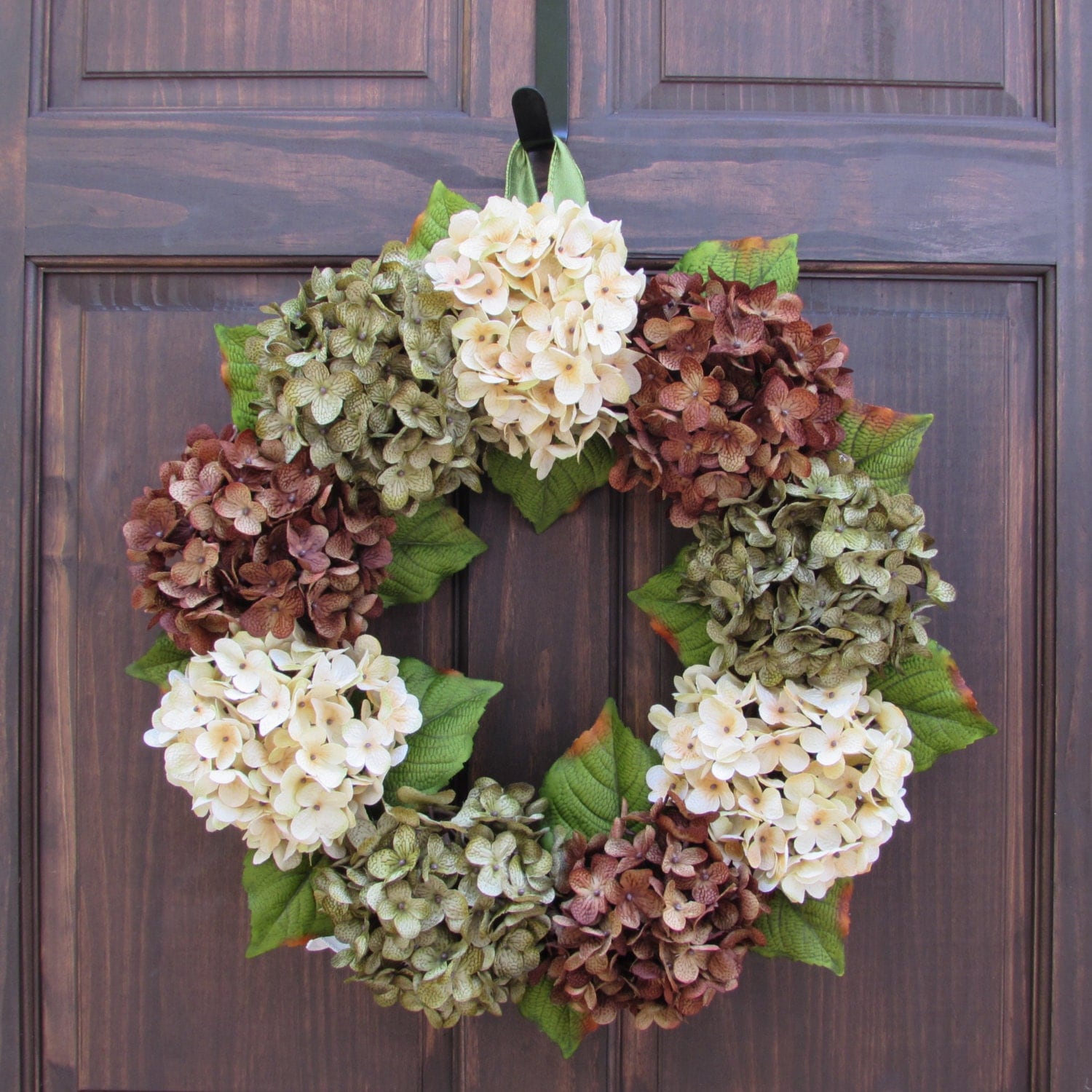 Summer Hydrangea Wreath Front Door Wreath By NewEnglandHomeAccent