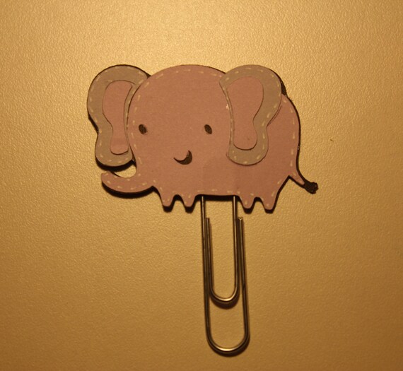 Elephant Paper Clip Bookmark by creationbyheather on Etsy