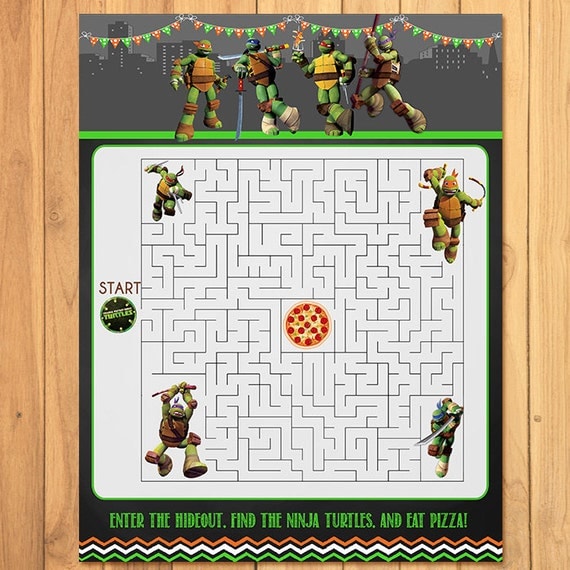 printable worksheets e Activity Sheet Maze Mutant Chalkboard Turtles Ninja Teenage